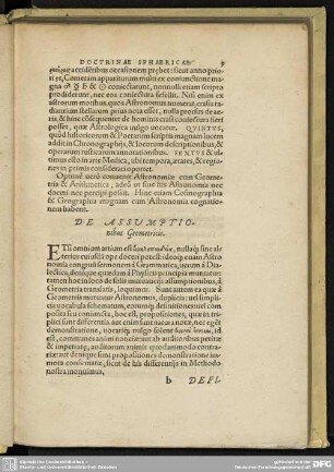 DE ASSUMPTIOnibus Geometricis.
