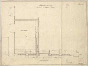 Fischer, Theodor; München - Westend, Bergmannstr.; Ledigenheim - Waschräume im Mittelbau (Grundriss)