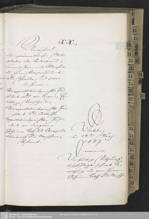 XX., 14. März 1857