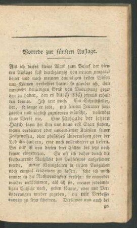 Vorrede zur fuenften Auflage.