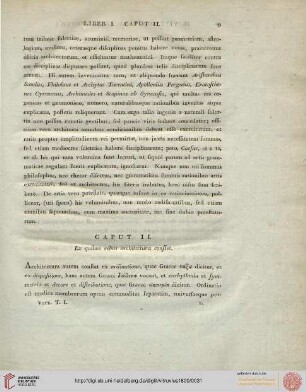 Caput II: Ex quibus rebus architectura constet