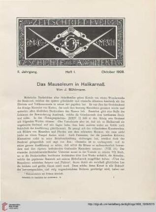 Heft 1 [Oktober 1908]