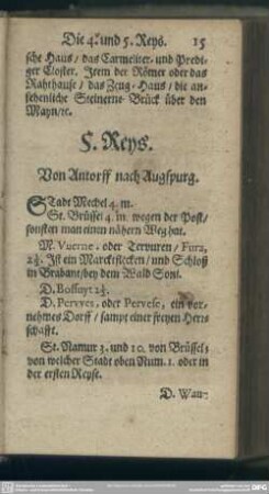 5. Reys. Von Antorff nach Augspurg