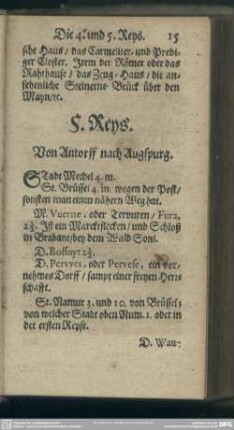 5. Reys. Von Antorff nach Augspurg