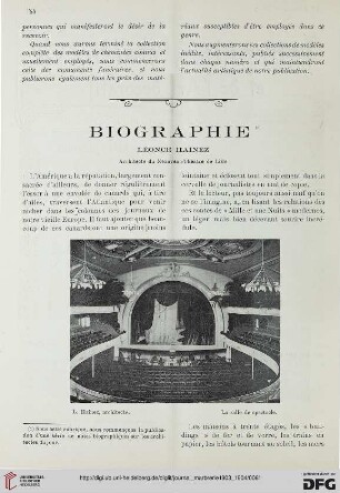 1: Biographie, [1] : Léonce Hainez : architecte du Nouveau-Théâtre de Lille