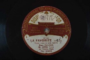 La favorite : Viens, viens je cede éperdu / (Donizetti)