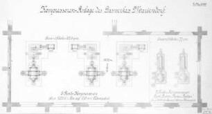 Kompressoren-Anlage des Gaswerkes Mariendorf, Schema : Technikgeschichte | Maschinenbau | Hebezeuge | Pumpen, Ventilatoren, Kompressoren