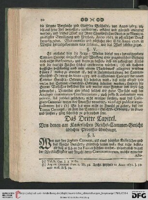 Das Dritte Capitel: Von denen am Kaiserlichen Reichs-Cammer-Gericht […]