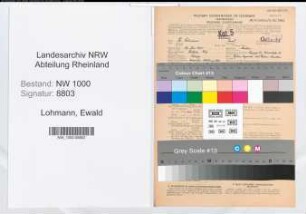 Entnazifizierung Ewald Lohmann, geb. 27.06.1895 (Ingenieur)