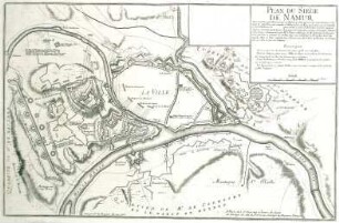 WHK 9 Reichs- und Französischer Krieg von 1688-1697 bis zum Frieden von Ryswick: Plan der Belagerung von Namur, 12. Juli bis 5. September 1695