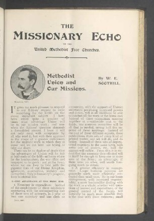 Methodist union and our missions
