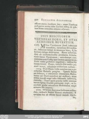 Usus Musculorum Vertebras Dorsi, Et Istas Lumborum Moventium.