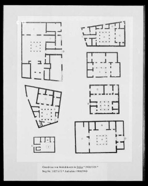 Grundrisse von Wohnhäusern in Delos