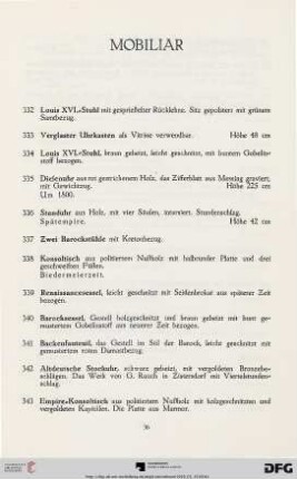 Mobiliar (Nr. 332-367)