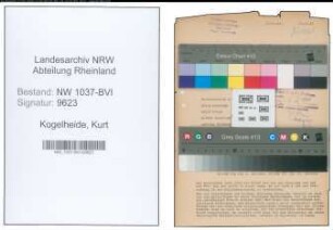 Entnazifizierung Kurt Kogelheide , geb. 25.07.1910 ()