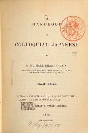A handbook of colloquial Japanese