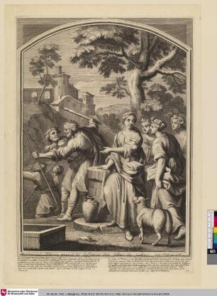 Moïse prend la deffence des filles de jethro. [Moses hilft den Töchtern des Pharao]