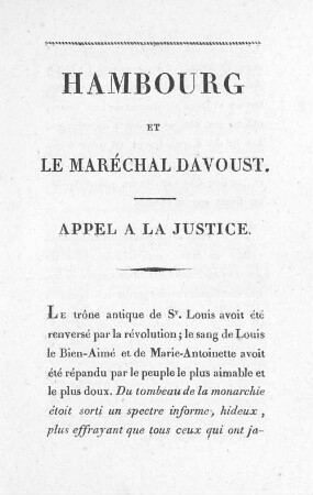 Appel a la Justice.