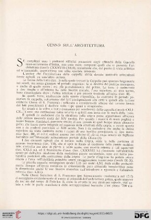 I. Cenno sull'architettura
