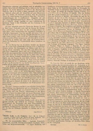 413-414 [Rezension] Vanderbilt Studies in the Humanities