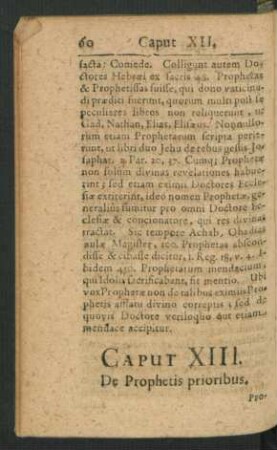 Caput XIII. De Prophetis prioribus