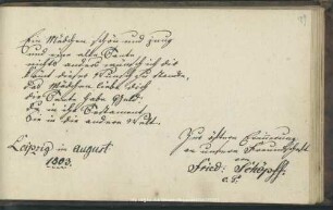 Eintrag des Friedrich Schöpff Leipzig, 1803