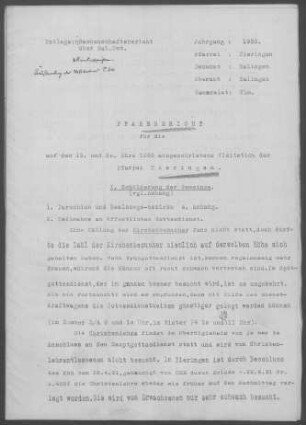 Tieringen-Oberdigisheim mit Diaspora: Pfarrbericht 1933