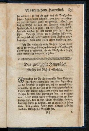 Das zwanzigste Hauptstück