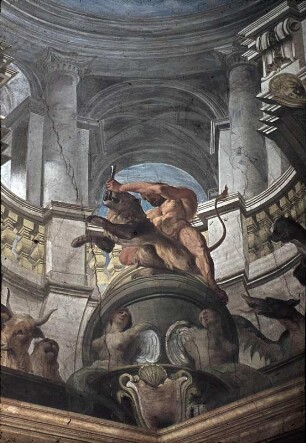 Architekturzone mit den irdischen Heldentaten des Herkules