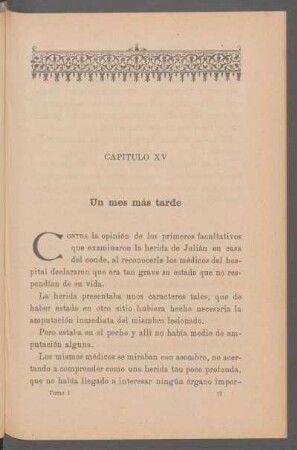 Capítulo XV - Un mes más tarde