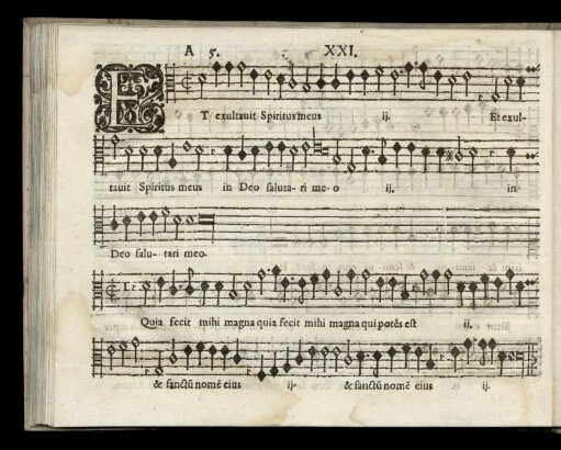 XXI. Et exultauit spiritus meus (Octaui Toni)
