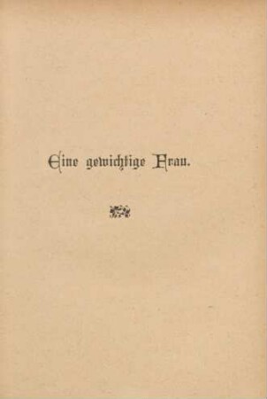 Eine gewichtige Frau