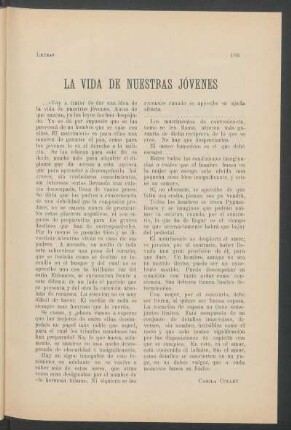 La vida de nuestros jóvenes