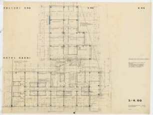 Bürohaus Bayreuther Straße 7-8 / Wittenbergplatz 4, Berlin-Schöneberg: Grundriss 2.-4. Obergeschoss 1:50