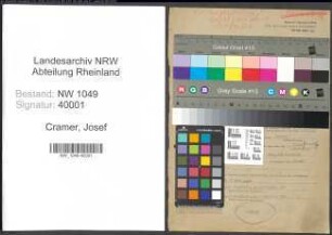 Entnazifizierung Josef Cramer , geb. 23.09.1906 (Mechaniker)