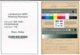 Entnazifizierung Walter Neus , geb. 07.08.1894 (Baeckermeister)