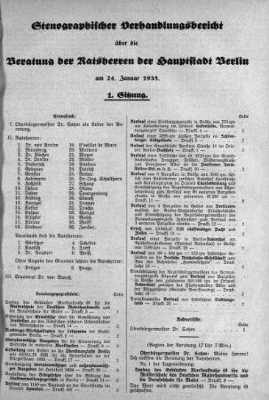 Nr. 1, 24. Januar 1935