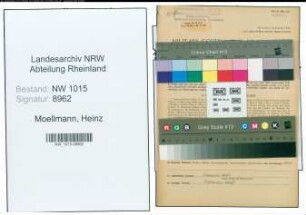Entnazifizierung Heinz Moellmann , geb. 17.03.1911 (Ingenieur)