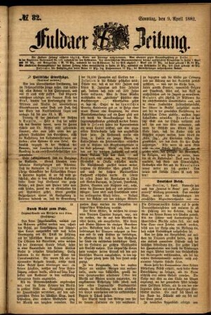 Ausgabe vom Sonntag, den 09. April 1882.