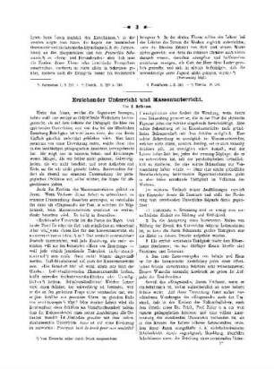 Erziehender Unterricht und Massenunterricht