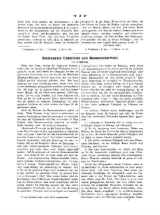 Erziehender Unterricht und Massenunterricht
