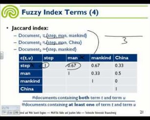 Fuzzy retrieval model, Coordination level matching, Vector space retrieval model (13.4.2011)