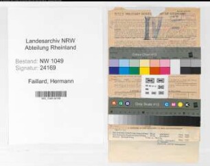 Entnazifizierung Hermann Faillard , geb. 08.09.1892 (Bankangestellter)