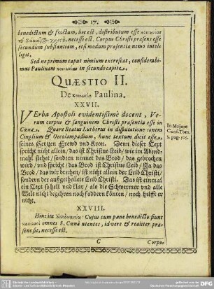Quaestio II. De Koinonía Paulina