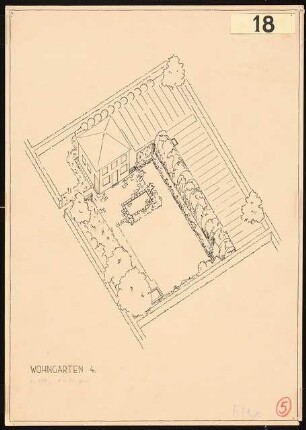 Wohngarten: Perspektivische Ansicht 1:200