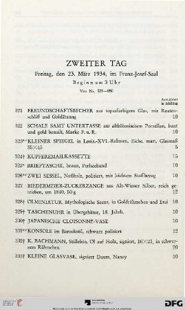 Zweiter Tag (Nr. 321-650)