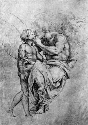 Zeichnung: Studie für ein Fresco in der Villa Farnesina, Szene mit Cupido