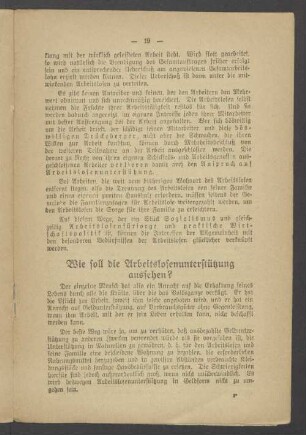 Wie soll die Arbeitslosenunterstützung aussehen?