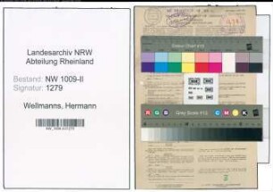 Entnazifizierung Hermann Wellmanns , geb. 15.01.1888 (Landwirt)