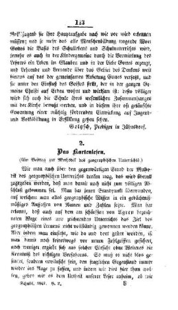 Das Kartenlesen : (ein Beitrag zur Methodik des geographischen Unterrichts)